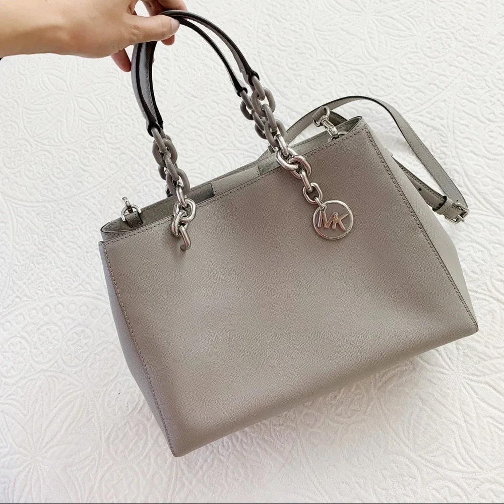 NEW‎ Michael Kors Cynthia Saffiano Leather Satchel